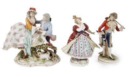 Thuringe/Bavière : ensemble de figurines rococo
Ru