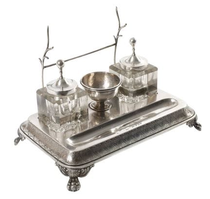 Stylo en argent, Suède 
1876, argent poinçonné du 