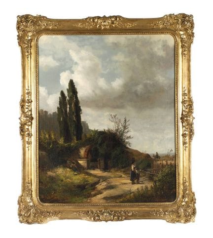 Ernst Schweinfurth, attrib., Paesaggio italiano co