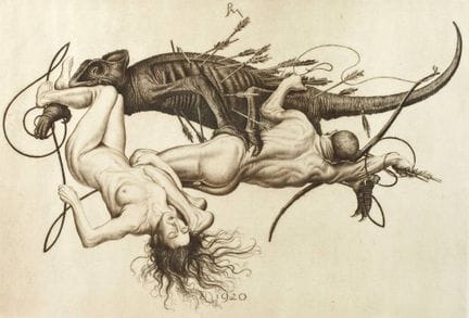Richard Müller, «Arquero IV»
Composición surrealis