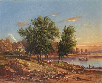 Tramonto sul lago
una famiglia sotto gli alberi in