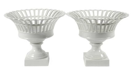 KPM Berlin : paire de centres de table « Panier fr