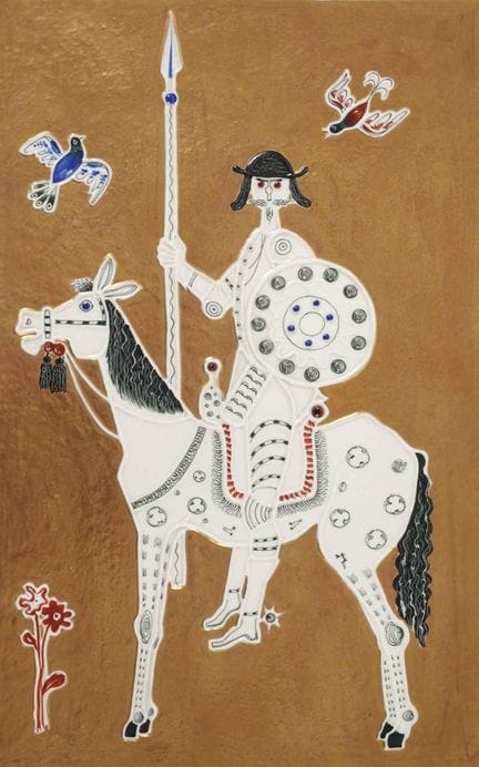 Assiette en relief de Meissen « Don Quichotte » 

