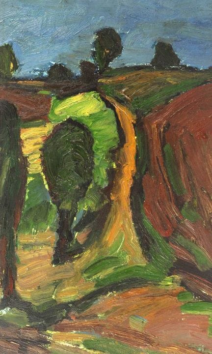 Fredo Bley, Camino entre campos
Paisaje ondulado c