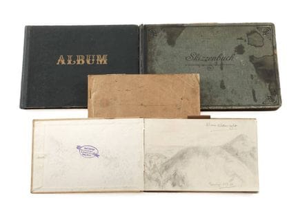 玛丽亚·阿尔德纳赫特（归因），四本素描本 
20世纪前25年间创作的四本内容各异的素描本，部分包含人
