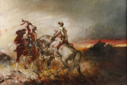 Heinrich Maria Staackmann, Combattimento di arabi

