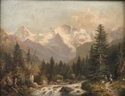 Hubert Sattler, Paesaggio estivo di alta montagna
