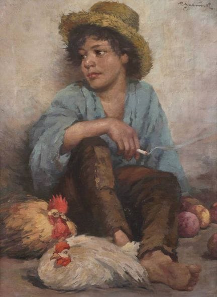 R. Jelinek, Ragazzo di strada con sigaretta
Ritrat