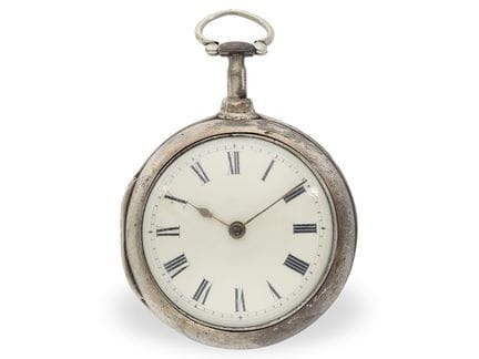 Taschenuhr: Technisch extrem rare Doppelrad Omskir
