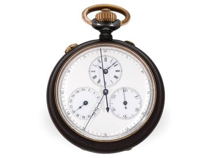 Taschenuhr: ungewöhnlicher Schleppzeigerchronograp