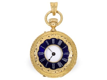 Taschenuhr/Anhängeuhr: seltene hochfeine Damen-Hal