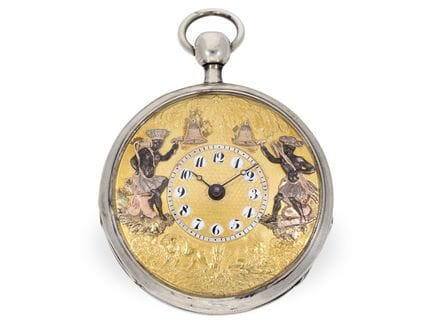 Taschenuhr: besonders großer Jacquemart Figurenaut