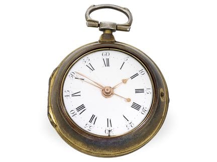 Taschenuhr: frühe englische Zylinderuhr/Beobachtun
