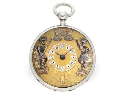 Taschenuhr: großer Figurenautomat Jacquemart " Afr