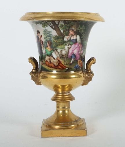 Crater vase, probably Austrian, ca. 1830. Porcelai