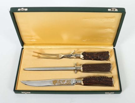 Hunting carving set, Germany, 20th century, horn/s