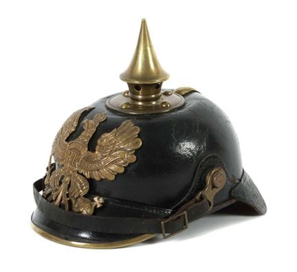 Casque à pointe prussien, modèle destiné aux solda