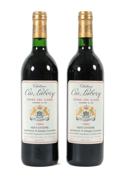 2 bottles of red wine, Château Cos Labory 1994, Do
