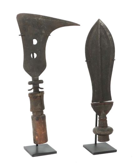 Ikul und Trumbasch Kongo, geschmiedetes Eisen mit 