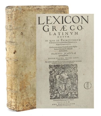 Scapulae, Ioannis Lexicon Graeco-Latinum Novum …, 
