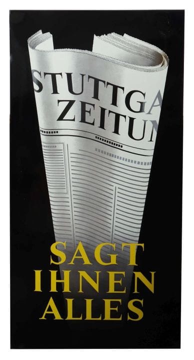 Stuttgarter Zeitung “Sagt Ihnen Alles” enamel sign