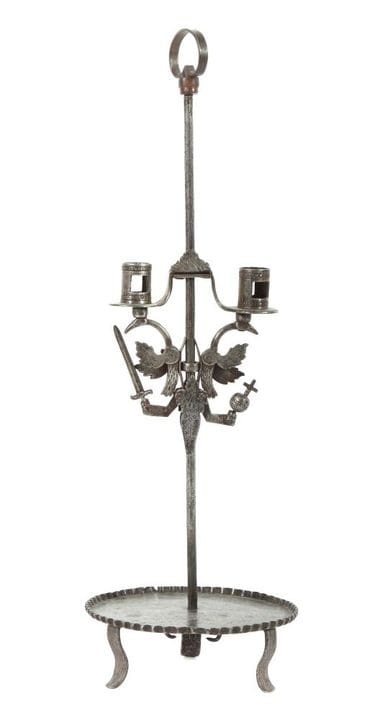 Renaissance candlestick with the Imperial Double E