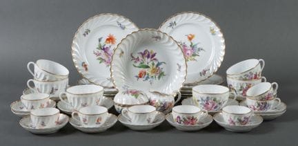 Thirty-nine pieces from the Nymphenburg service, c