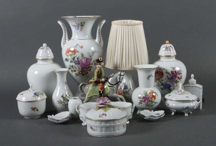 Seventeen-piece decorative set, Ludwigsburg, 20th 