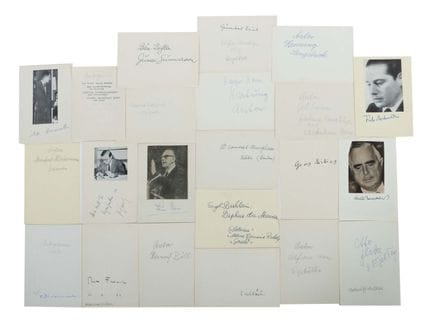 Collection d'autographes d'écrivains et d'hommes d