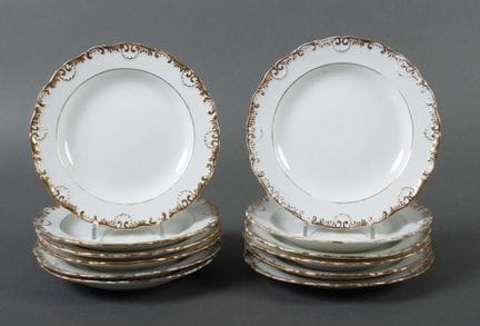 12 Meissen pastry plates, late 19th / early 20th c