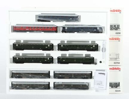 3 coffrets de voitures Märklin, échelle H0, n° 422