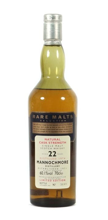 1 bottle of Mannochmore Distillery whiskey, Elgin-