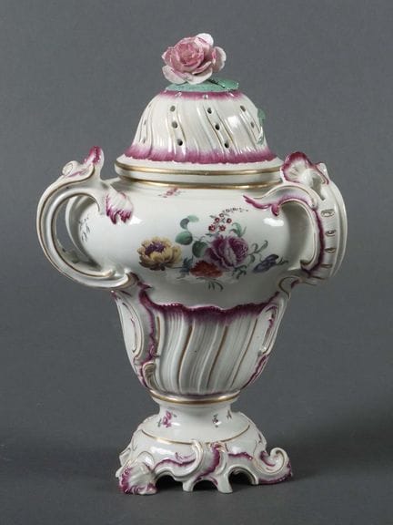Frankenthal Potpourri Vase with Lid, 1756–59. Porc