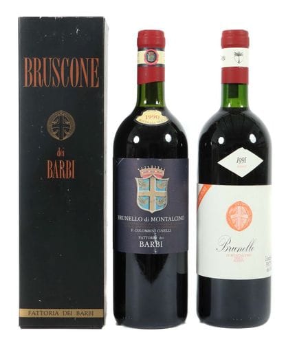 3 bottles of red wine, Fattoria dei Barbi, Colombi