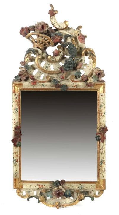 Rokoko-Wandspiegel Franken/Bayreuth, um 1750-70, H