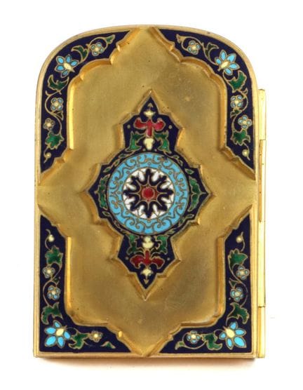 Double picture frame, Russia, 19th century, brass/