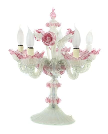 Five-light Murano table lamp, Venice, second half 