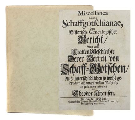 Crusius/Krausen, Theodor, *Miscellanea Gentis Scha