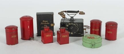 Accessoires de salon vers 1900/10, 1 x téléphone à