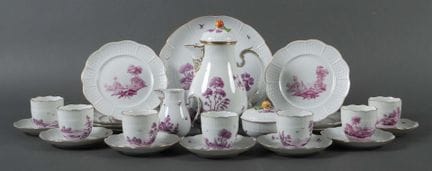 Coffee set for seven people, Ludwigsburg, 20th cen