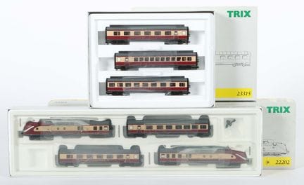 Coffret de train + coffret complémentaire Trix, éc