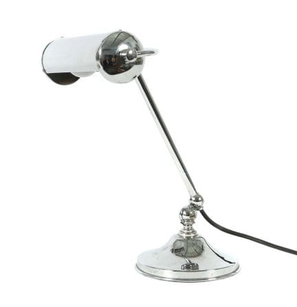 Art Deco desk lamp, France, probably 1930s, nickel