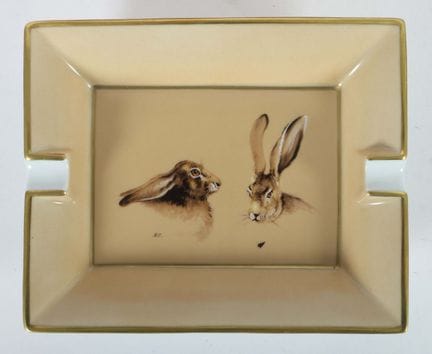 "Lièvres" ashtray by Hermès, Paris, 20th century. 