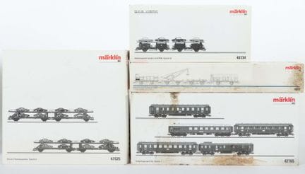 4 coffrets de wagons Märklin, échelle H0, n° 4897,