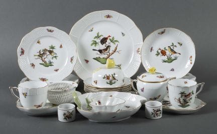 Twenty-five pieces from the “Rothschild” service, 