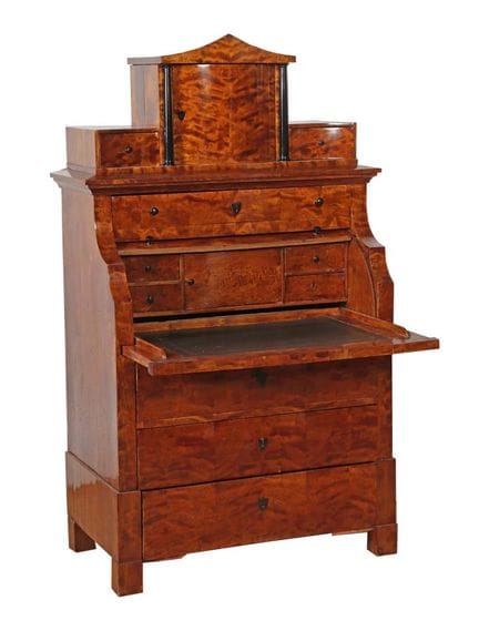 Biedermeier-Schreibschrank 2. Viertel 19. Jh., Mah