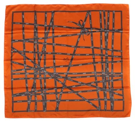 Pañuelo cuadrado de seda de Hermès «Bolduc», París