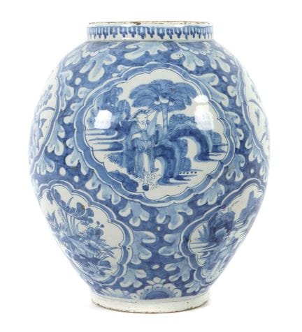 Vase with blue-and-white decoration, probably Holl