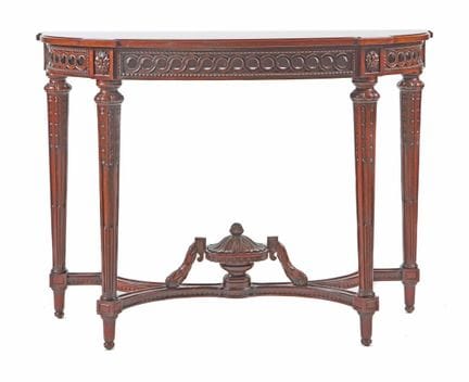20th-century Empire-style demi-lune console table,