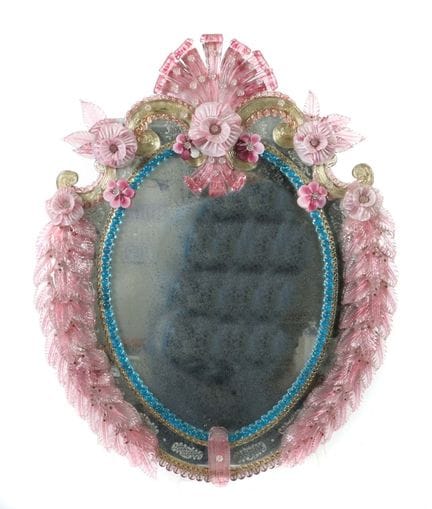Highly oval Murano wall mirror, Venice, second hal
